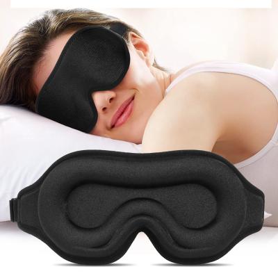 China 3D Dark Circles Contoured 100% Blackout Eye Mask For Sleeping With Adjustable Strap for sale