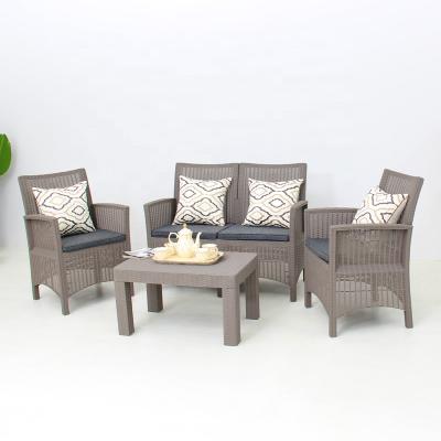 China All Weather Outdoor Garden Sofa Furniture Rattan Plastic Garden Furniture Garden Sets Outdoor Furniture for sale