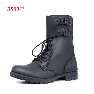 China Wholesale Black Leather Military Anti-Smell Combat Boots Shoes Men With Buckle for sale