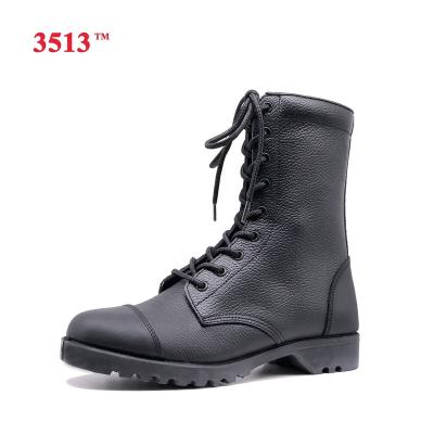 China Anti-odor Army Military Combat Embossed Leather Military Boots for sale