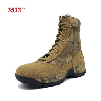 China Breathable Military Tactical Ankle Boots Combat Boots Leather Suede Camouflage Rubber Outsole for sale