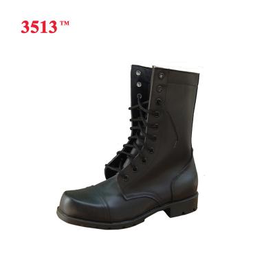 China Anti-Smell Cheap Black Leather Combat Saudi Arabia Military Boots for sale