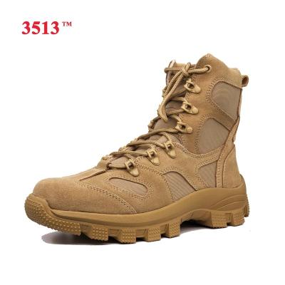 China Anti-Smell Camel Suede Desert Boots Military Genuine Leather Combat Boots Men for sale