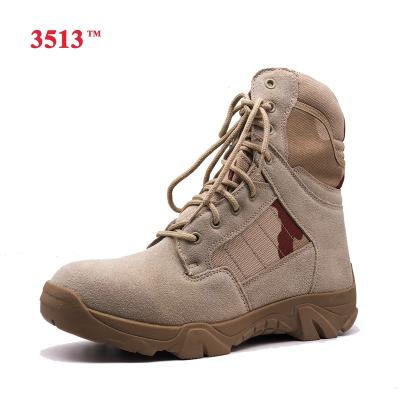 China Anti-Smell Genuine Suede Boots Army Leather Military Combat Boots For Men Rubber Sole for sale