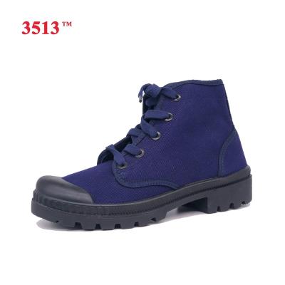 China Wholesale Military Blue Shoes Canvas Safety Army Military Combat Boots for sale