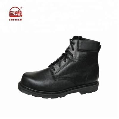 China Anti-Smell Mens Police Genuine Leather Military Goodyear Welted Shoes for sale