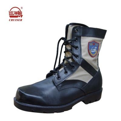 China Anti-Smell China Canvas Motorcycle Police Jungle Leather Boots for sale