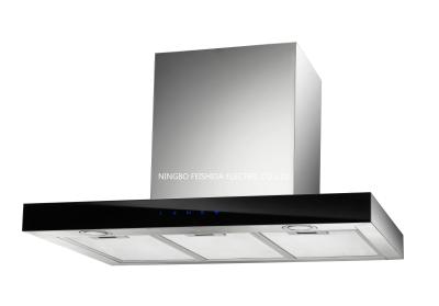 China Island mounte baffle filter range hood stainless steel High Strength for sale