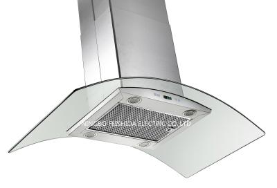 China 42 inch glass Island Mounted Range Hood Wall Mount 6 Speeed 35W for sale