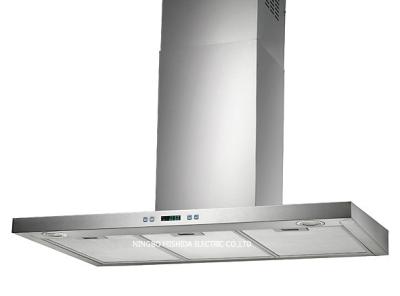 China 860cfm Island range hood Stainless steel 3 speed lcd free touch switch European gas stove for sale