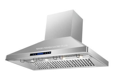 China Stainless steel Commercial Range Hood 42 inch 1680cfm round corner for sale