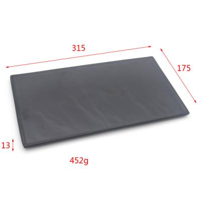 China Melamine Modern Restaurant Style Melamine Rectangle Japanese Korean Serving Tray Modern Black Sushi Dishes Sets for sale