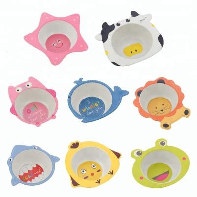 China Home Creative Baby Shape Eco Bamboo Fiber Tableware, Kids Meal Bowl For Sale for sale