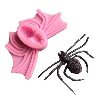 China B-2031 3D Snake Spider Halloween Horror Spider Shape Kitchen Viable Three-Dimensional Baking Chocolate Clay Fondant Cake Decorating for sale