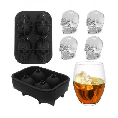 China C-0264 Customized Viable Human Skeleton Silicone Mold Bar Beverage Ice Lattice Shape Silicone Ice Mold C-0264 for sale