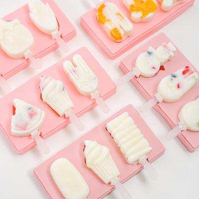 China D-0026 DIY ice cream mold silicone creative ice cream bar mold viable style new ice cream maker for sale