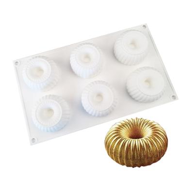 China New Viable Petal Donut Mousse Cake Decoration Tools Easy Clean Silicone Baking Mold NO--Soft Mold Stick for sale