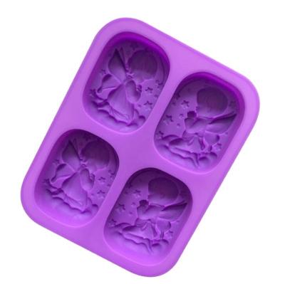 China Viable Wholesale Silicone Cake Mold Soft Silicone Soap Molds Handmade Angel Modeling Soap Mold for sale