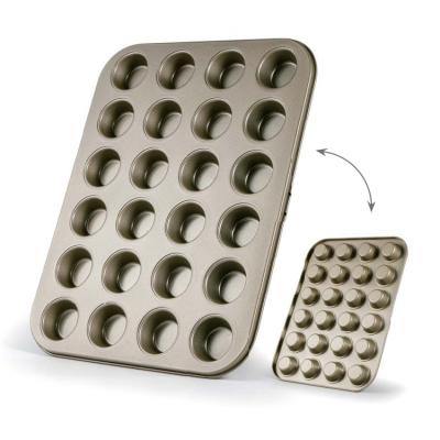 China Amazon Sustainable Success Non Stick 4 Cup Cake Muffin Tray 6 12 24 Cup Muffins Baking Pan Muffin Pans Bakeware Custom Shaped Bakery Tray for sale