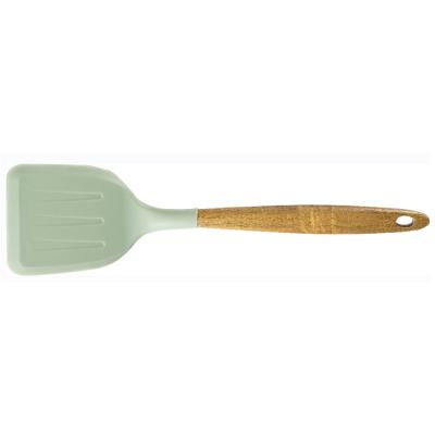 China Viable Custom Silicone Kitchen Teak Wood Utensils Set Cooking Tools Spoon Spatula Teak Wood Utensils Set for sale