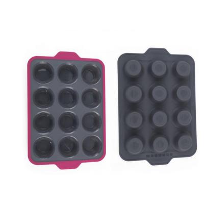 China Sustainable Food Grade Cake Molds Silicone Bakeware Cupcake Pan Silicone Muffin Pan for sale