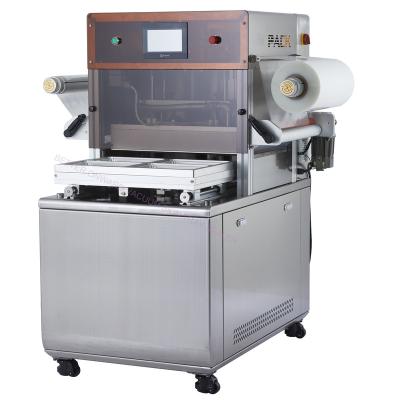 China Food DJL-440VS Semi automatic Food Meat Fish Vacuum skin Packaging machine Tray Sealer for sale