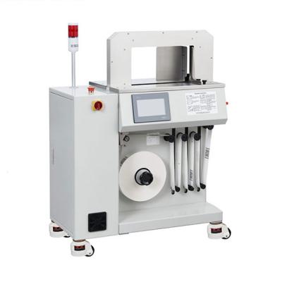 China Food WK06-50C-M Automatic Food Tray Vacuum Feed 50mm Paper Band OPP film banding machine for sale