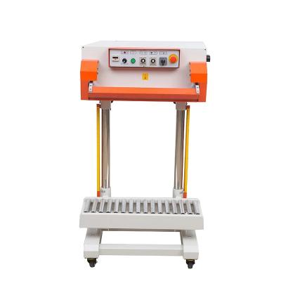 China Food QLF700A Pneumatic Vertical Continuous Plastic Film Aluminum Foil Composite bags band sealing machine for sale