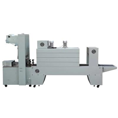 China Beverage Customized BZJ5038B Semi-Automatic A4 paper packing Sleeve Wrapping machine with BSE5040A PE film Heat Shrink Tunnel for sale