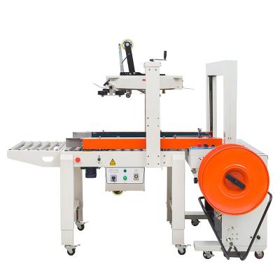 China Food CE certificated FXC5050A 110V 220V Automatic Carton Sealing and Strapping machine for sale