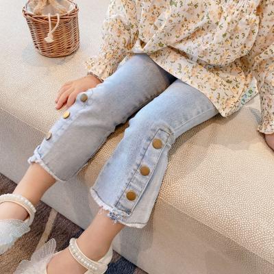 China 2021 Fashion Baby Breathable Jeans Spring Casual Kids Denim Pants Baby Rocket Jeans Girls for sale