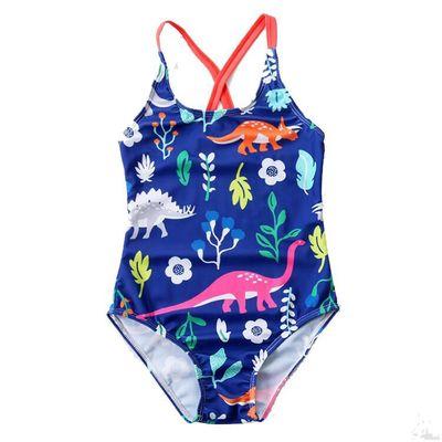 China 3-8 Years Breathable Children Swimsuit Children Girls Beach Swimwear One Piece Striped Ice Cream Swimwear for sale