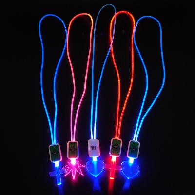 China Promotional Gift Colorful OEM Led Flashing Led Name Card Lanyard Neck Strap Badge Tag for sale