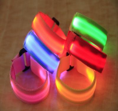 China Plastic LED Wristbands Flashing Wrist Band For Event Party Decoration Wristband Glowing Running Gear LED Lights Wrist Ring for sale