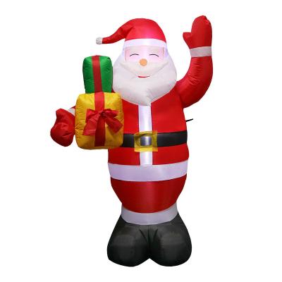 China Festival Popular Inflatable Stuff 1.5m LED Santa Gift Bag Inflatable Costume Christmas for sale