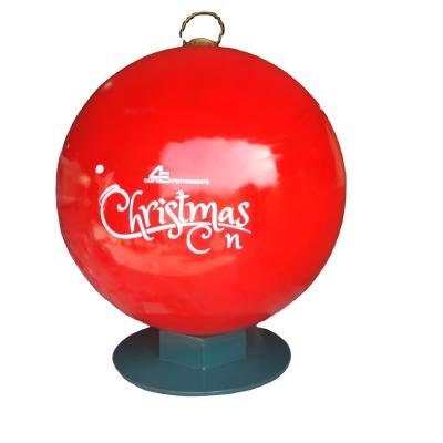 China Fiberglass Ornament Christmas Ball Large Xmas Ornament Baubles Mall Tree Outdoor Giant Balls Decorations for sale