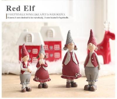 China Resin Figurines ChristmasCouple Doll Collection Fairy Christmas Decoration Ornament for sale