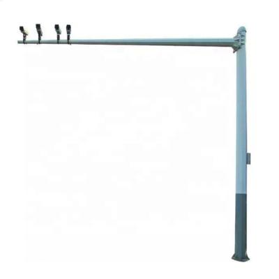 China Garden HDG Galvanized Steel Poles 7.5m Vertical 12m arm Traffic Lights and Sign Cheap Price Customized Signal Vehicle Pedestrian Post for sale