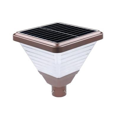 China Theme Park villa garden Factory 2500lm 3m pole mounting casting aluminum 25w Solar powered garden post light for parks scenery villa garden lighting for sale