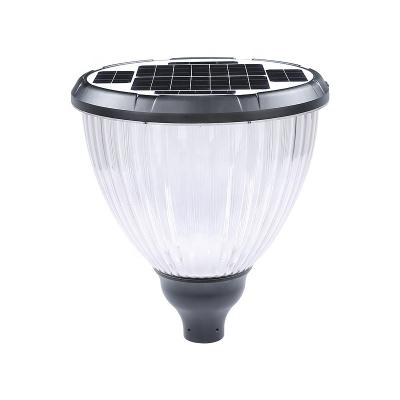 China Theme Park villa garden Long warranty 3000lm 4m pole mounting casting aluminum Solar powered garden post light for parks scenery villa garden lighting for sale