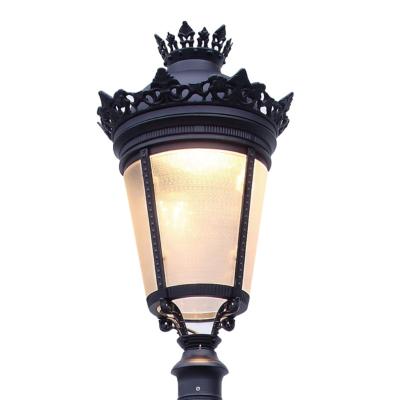 China ENEC Lighting Classic Sensor Cast Aluminum 3m 4m 6m 8m Crown Lamp 60w 80w 100w 150w LED Post Lights Garden Lights For Parks Area Lighting for sale