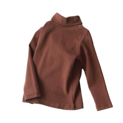 China Autumn Clothing Boys and Girls Abrasive Warm Anti-pilling Children's T-shirt Turtle Neck Tops Bottoming Shirt for sale