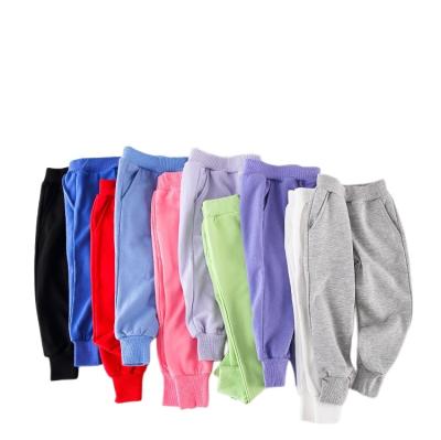 China Solid Color Boys And Girls Sweatpants Cotton Baby Anti-pilling Pants Children's Casual Sweatpants for sale