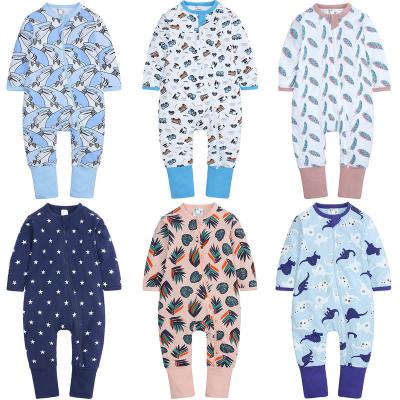 China Wholesale Spandex/Cotton Spot Cotton Infant Onesie Baby Wear Long Sleeve Newborn Crawling Suit Printed for sale