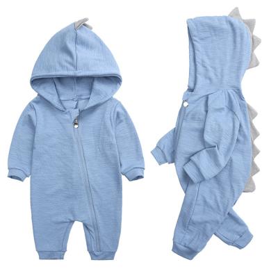 China Spandex Crawling Suit Baby Wrap Romper/New Long Fiber Baby Dinosaur Cotton Bamboo Hooded Romper For Boys And Girls for sale