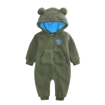 China 100% Polyester Baby Autumn And Winter Thick Warm Long Climbing Clothes Thick Baby Fleece Onesie ha Jumpsuit for sale