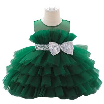 China Anti-pilling Girl's Anti-pilling Tulle Birthday Party Princess Tutu Child Floral Sequin Baby Bow Dress Newborn PROM Dress Custom Made for sale