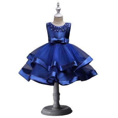 China Breathable Princess Skirt Flower Girl Dress Beaded Performance Clothing Bridesmaid Dresses Wedding Children for sale