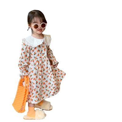 China Baby Plus Size Cotton - Doll Collar Autumn Children 'S Alien Style Floral Long Sleeve Girls Dress for sale