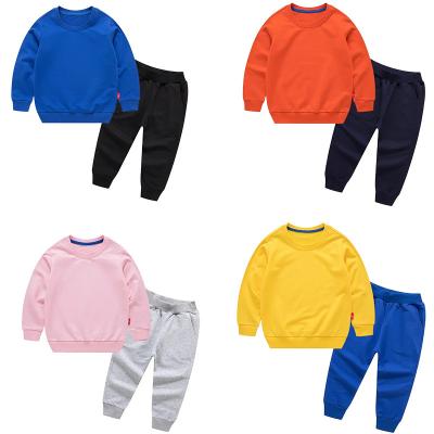 China Casual Customized Logo Children's Cotton Sportswear School Uniform School Uniform Boys Girls Boys Hoodie Two Piece Set for sale